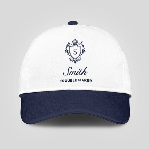 Trouble Maker Funny Blue And White Cap SMITH 13K1 C152PF