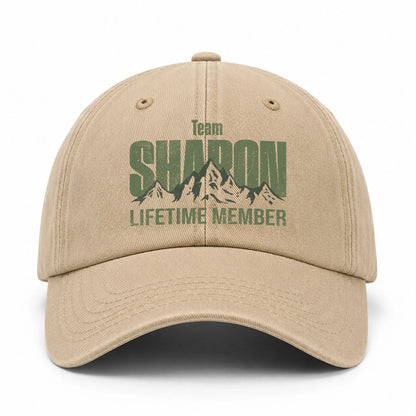 Team Your Name Lifetime Member Mountain Cap SHARON 13K1 C58PF