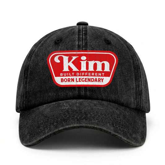 Built Different Born Legendary Red Logo Washed Cap KIM 13K1 C63PF