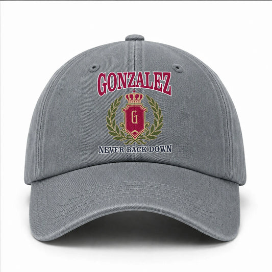 Your Name Never Back Down Royal Washed Cap GONZALEZ 13K1 C77PF