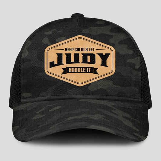 Keep Calm & Let Your Name Handle It Dark Camo Mesh Cap JUDY 13K1 C195PF