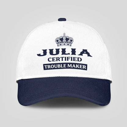 Certified Your Name Trouble Maker Washed Cap JULIA 13K1 C148PF