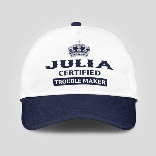 Certified Your Name Trouble Maker Washed Cap JULIA 13K1 C148PF