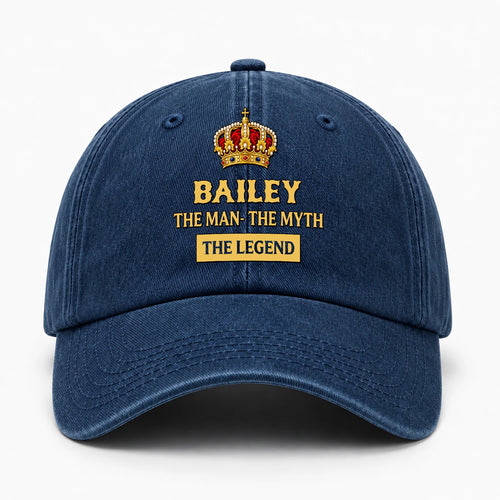 The Man The Myth The Legend King Crown Washed Cap BAILEY 13K1 C146PF