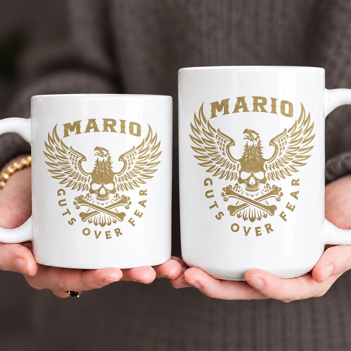 Guts Over Fear Eagle And Skull Mug MARIO 13K1 MG28