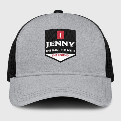 The Man The Myth The Legend Gray Mesh Cap JENNY 13K1 C189PF