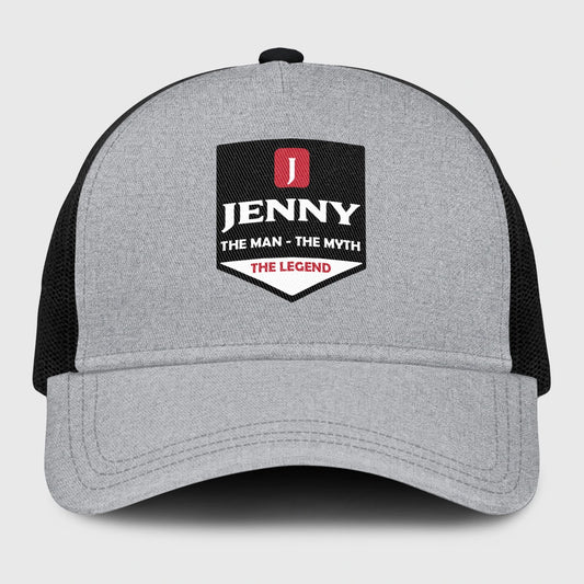 The Man The Myth The Legend Gray Mesh Cap JENNY 13K1 C189PF