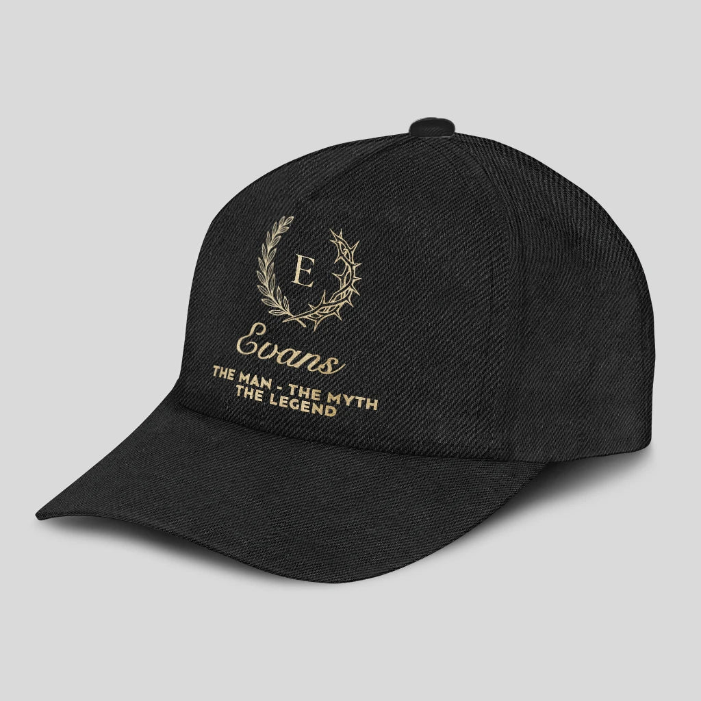 The Man The Myth The Legend God's Crown Black Cap EVANS 13K1 C175PF
