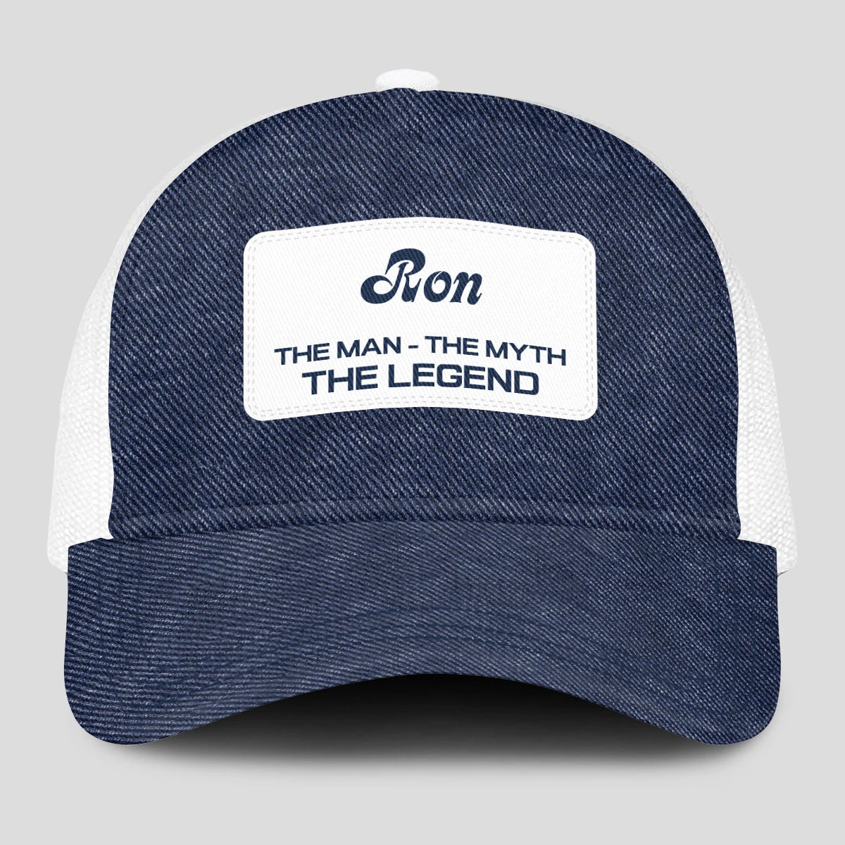 The Man The Myth The Legend Blue Denim Mesh Cap RON 13K1 C194PF
