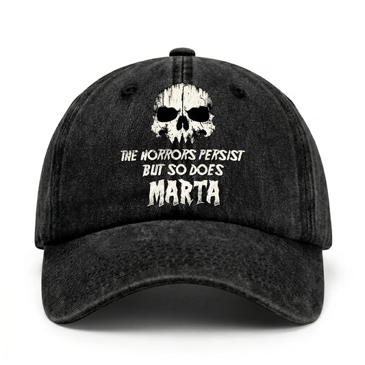 The Horrors Persist But So Does Your Name Cool Skull Washed Cap MARTA 13K1 C134PF