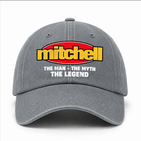 The Man The Myth The Legend Vintage Logo Washed Cap MITCHELL 13K1 C162PF