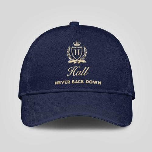 Never Back Down Luxury Crest Navy Cap HALL 13K1 C167PF
