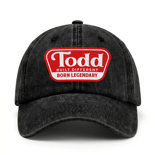 Built Different Born Legendary Red Logo Washed Cap TODD 13K1 C63PF