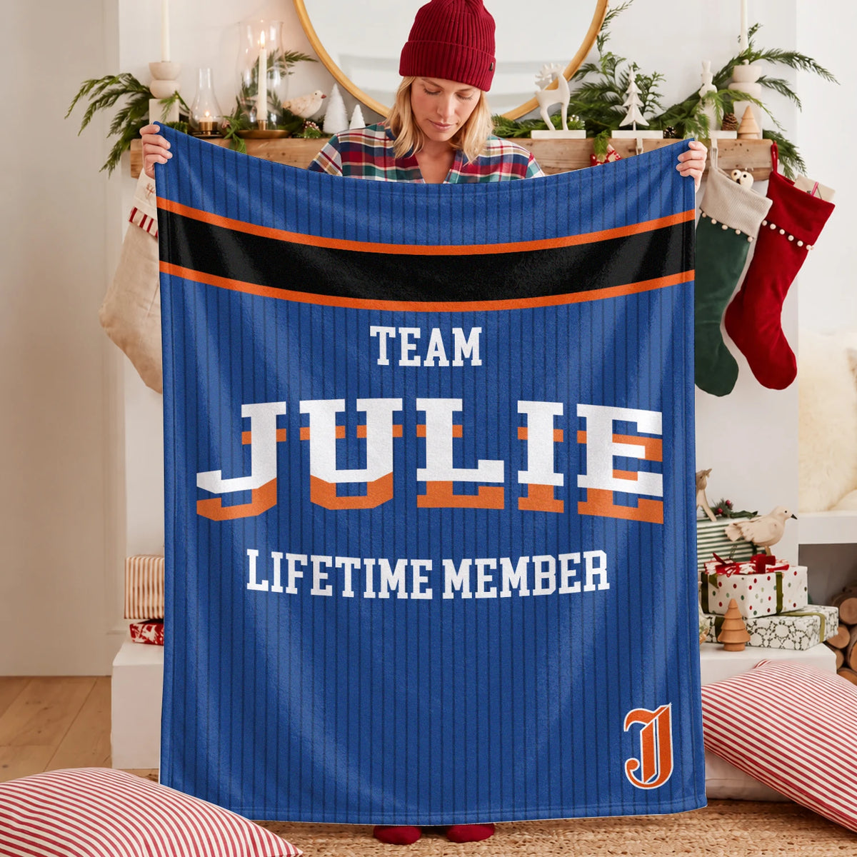 Team Your Name Lifetime Member Basketball Fleece Blanket JULIE 13K1 BK47