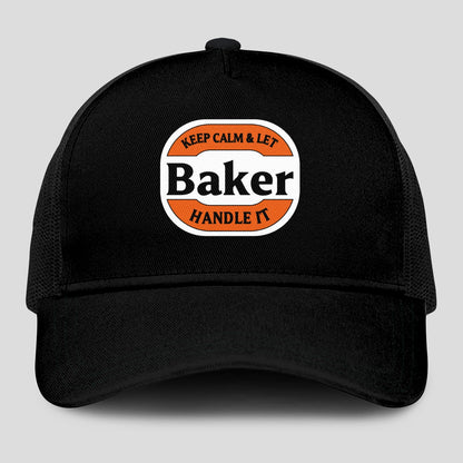 Keep Calm & Let Your Name Handle It Black Mesh Cap BAKER 13K1 C199PF