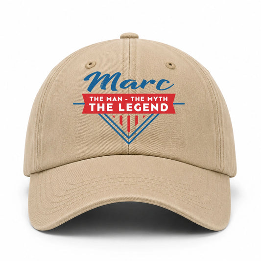 The Man The Myth The Legend Logo Washed Cap MARC 13K1 C37PF