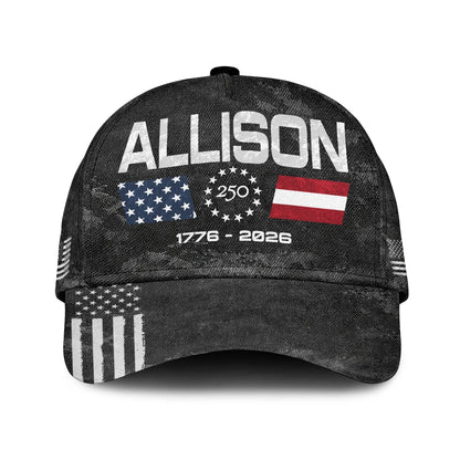 ALLISON 13K1-C13PF 250th Anniversary Patriotic Baseball Cap 1776–2026