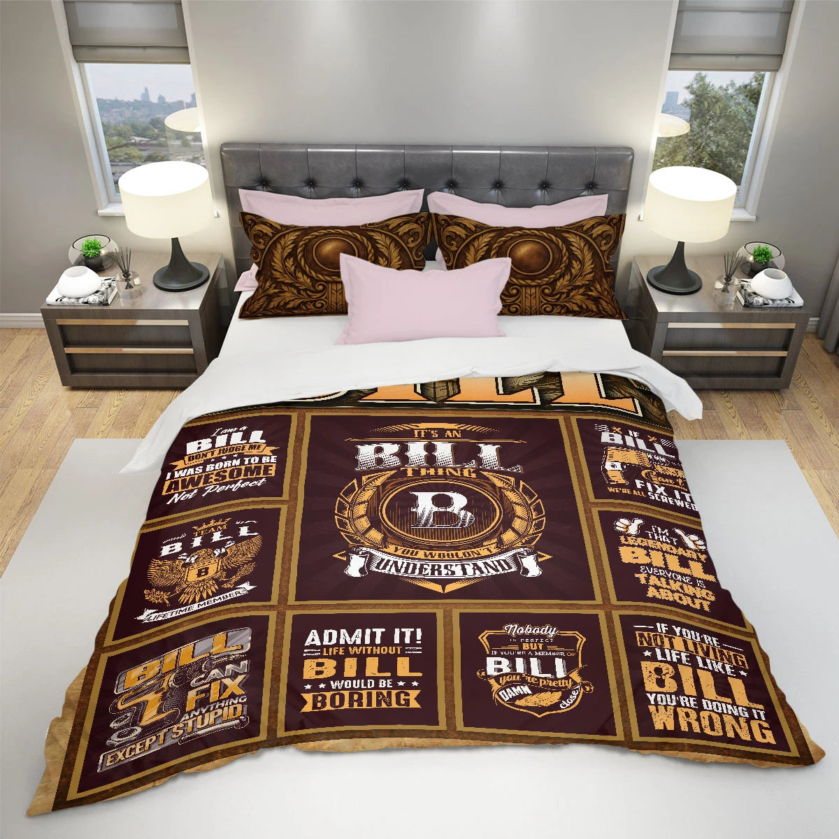 BILL Limited Edition Personalized Bedding Set 13K1-BS3