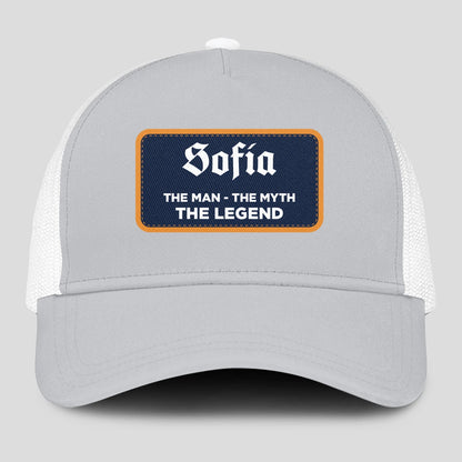 The Man The Myth The Legend Gray Mesh Cap SOFIA 13K1 C204PF