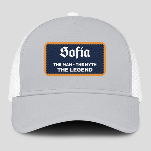 The Man The Myth The Legend Gray Mesh Cap SOFIA 13K1 C204PF