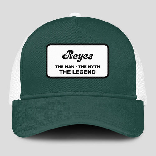 The Man The Myth The Legend Green And White Mesh Cap REYES 13K1 C198PF