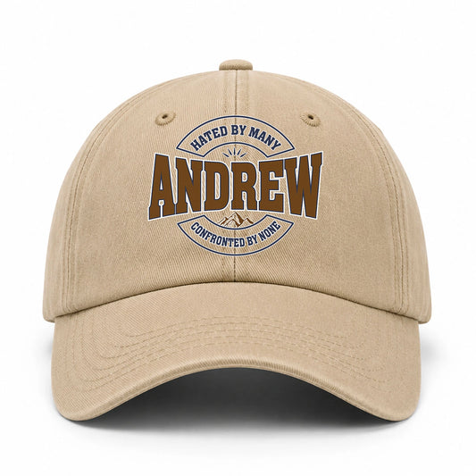 Hated By Many Confronted By None Washed Cap ANDREW 13K1 C36PF