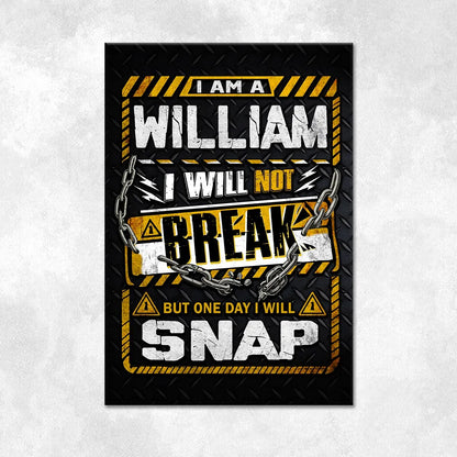 WILLIAM Motivational Rug – Black & Yellow Quote Carpet for Living Room 13K1-AR1