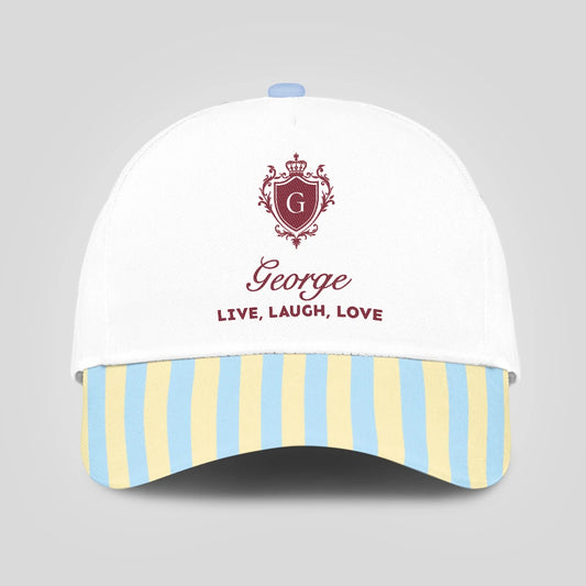 Live Laugh Love Blue And Yellow Luxury Cap GEORGE 13K1 C121PF