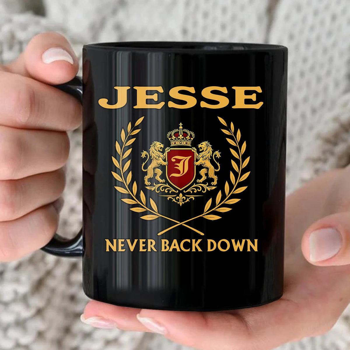 Never Back Down Royal Mug JESSE 13K1 MG22