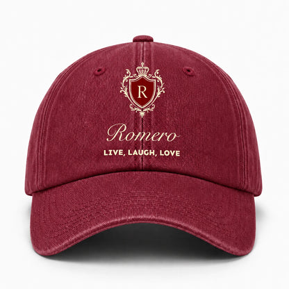 Live Laugh Love Elegant Burgundy Washed Cap ROMERO 13K1 C89PF