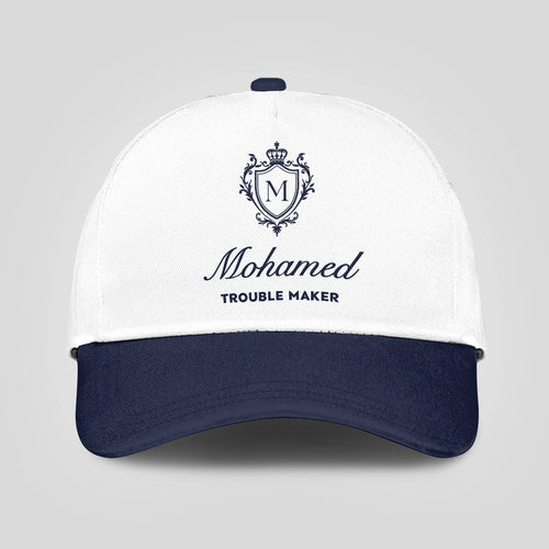 Trouble Maker Funny Blue And White Cap MOHAMED 13K1 C152PF