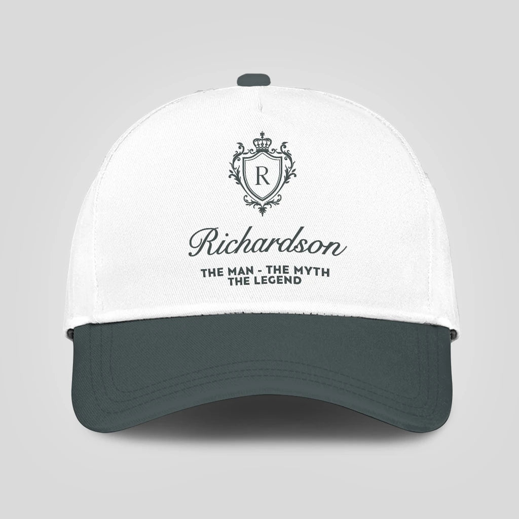 The Man The Myth The Legend Elegant Gray And White Cap RICHARDSON 13K1 C170PF