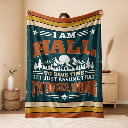 I'm Name Never Wrong Funny Retro Fleece Blanket HALL 13K1 BK66
