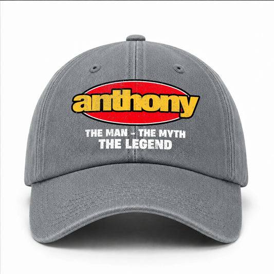 The Man The Myth The Legend Vintage Logo Washed Cap ANTHONY 13K1 C162PF
