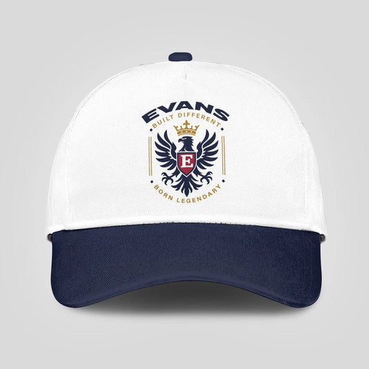 Built Different Born Legendary Elegant Blue And White Cap EVANS 13K1 C76PF