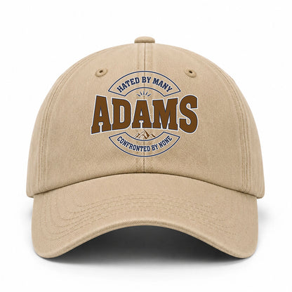 Hated By Many Confronted By None Washed Cap ADAMS 13K1 C36PF