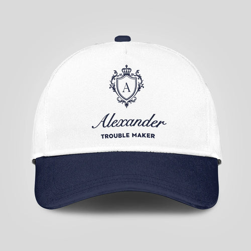 Trouble Maker Funny Blue And White Cap ALEXANDER 13K1 C152PF
