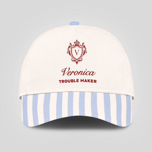 Trouble Maker Stripped Blue Beach Cap VERONICA 13K1 C74PF