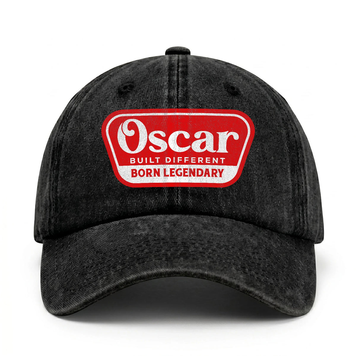 Built Different Born Legendary Red Logo Washed Cap OSCAR 13K1 C63PF