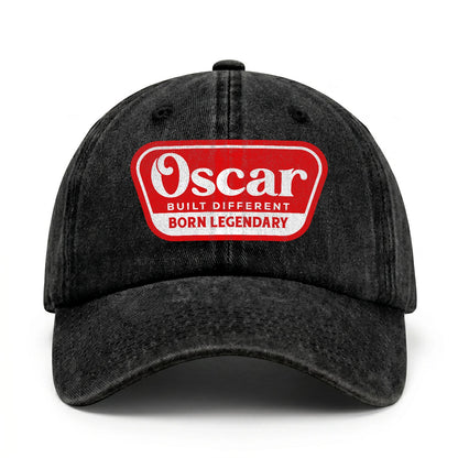 Built Different Born Legendary Red Logo Washed Cap OSCAR 13K1 C63PF