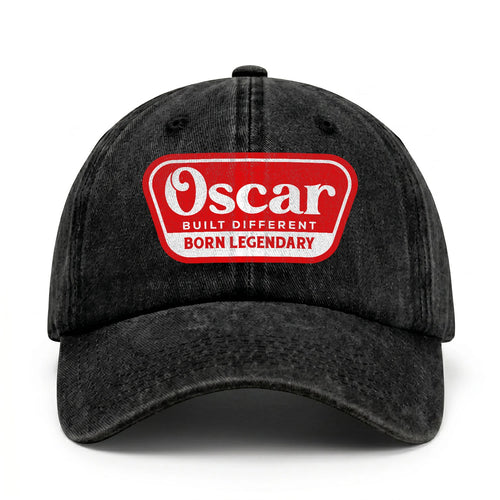 Built Different Born Legendary Red Logo Washed Cap OSCAR 13K1 C63PF