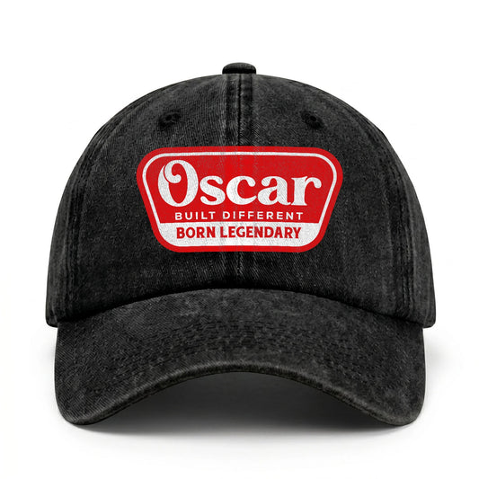 Built Different Born Legendary Red Logo Washed Cap OSCAR 13K1 C63PF