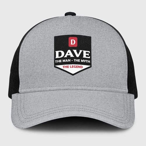 The Man The Myth The Legend Gray Mesh Cap DAVE 13K1 C189PF