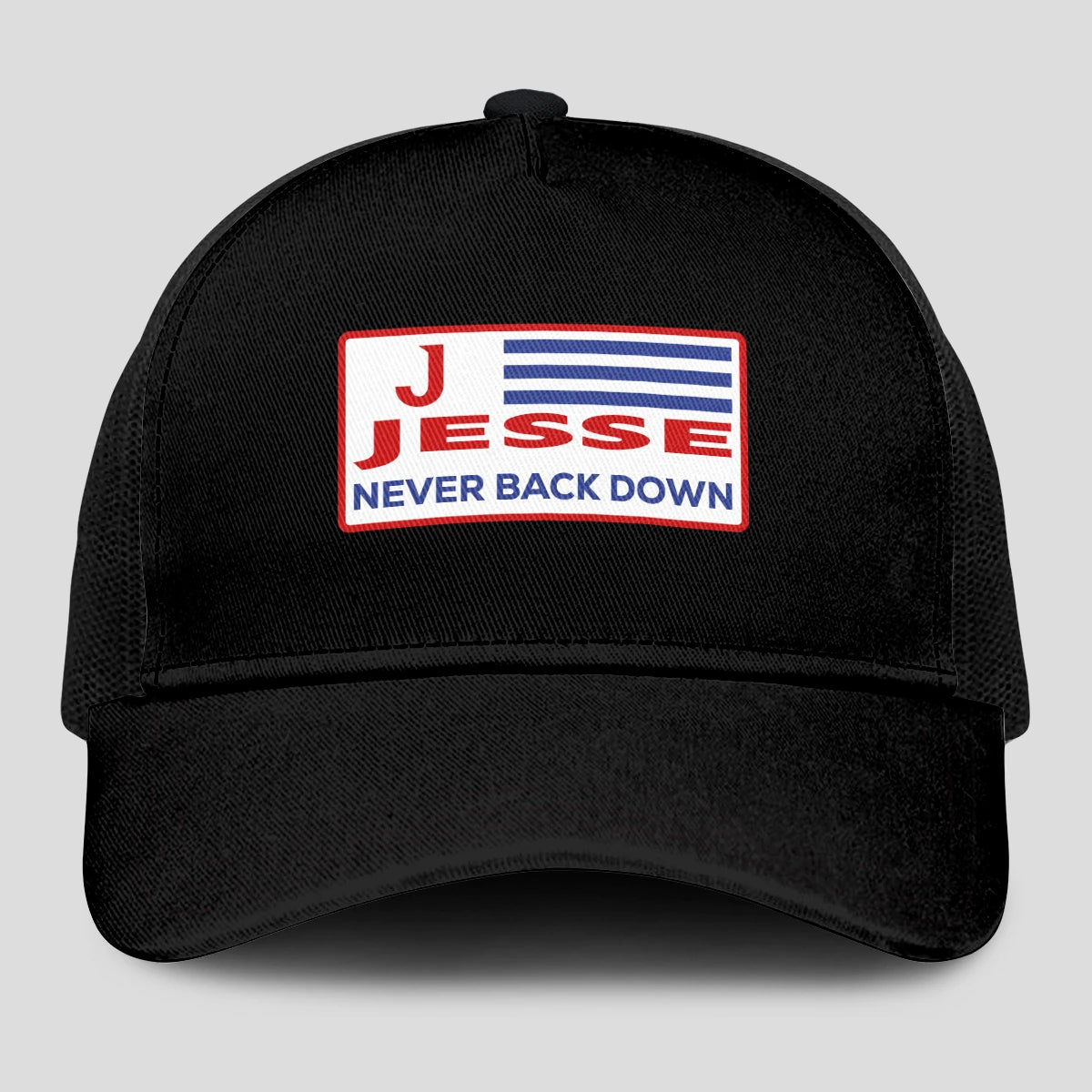 Never Back Down Vintage America Black Mesh Cap JESSE 13K1 C207PF