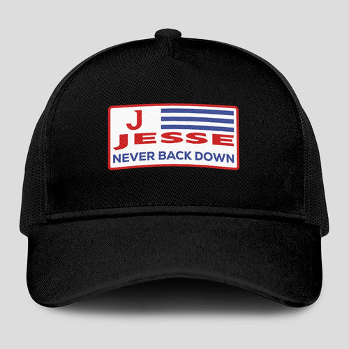 Never Back Down Vintage America Black Mesh Cap JESSE 13K1 C207PF