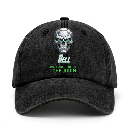 The Fear The Fate The Doom Skull Washed Cap BELL 13K1 C99PF