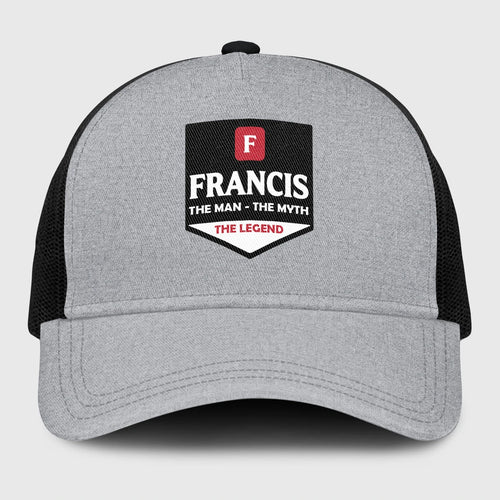 The Man The Myth The Legend Gray Mesh Cap FRANCIS 13K1 C189PF