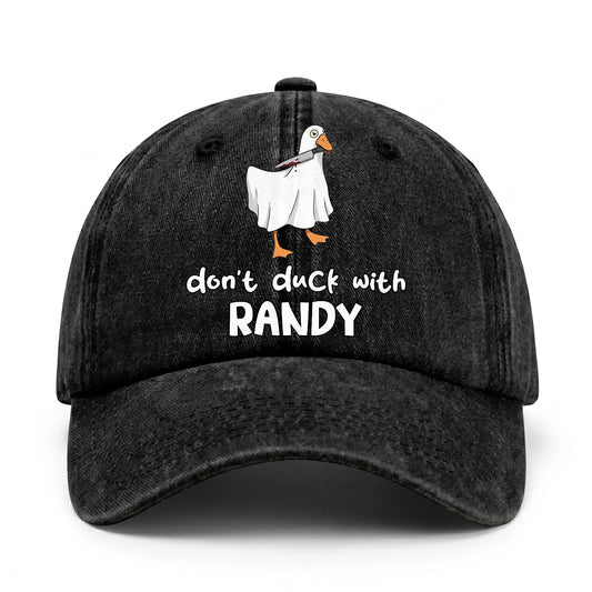 Don't Duck With Your Name Funny Washed Cap RANDY 13K1 C129PF