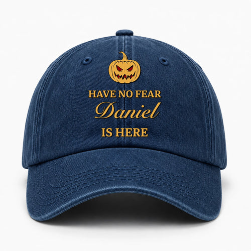 Have No Fear Your Name Is Here Jack O' Lantern Washed Cap DANIEL 13K1 C165PF