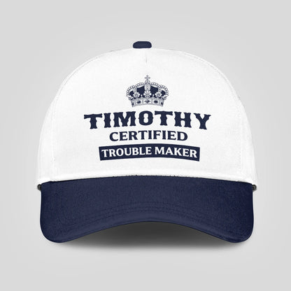 Certified Your Name Trouble Maker Washed Cap TIMOTHY 13K1 C148PF